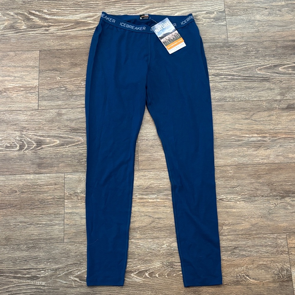 Icebreaker Merino 200 Oasis Thermal Leggings Navy Blue Women's Size Medium NWT